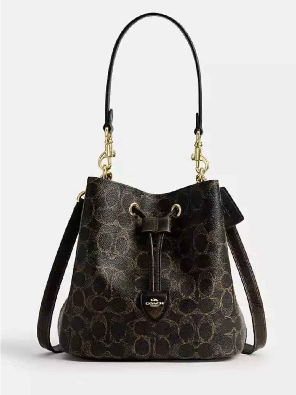 Rowan Bucket Bag in Loved Signature Coated Canvas